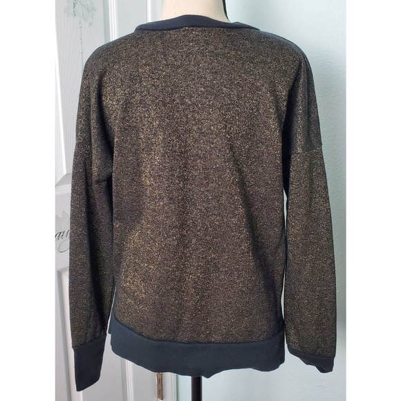 L.O.L. Vintage Metallic Gold Owl Sweatshirt Size M animal print - Picture 3 of 6